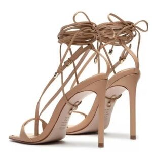 SCHUTZ Tan Lace-Up Heels